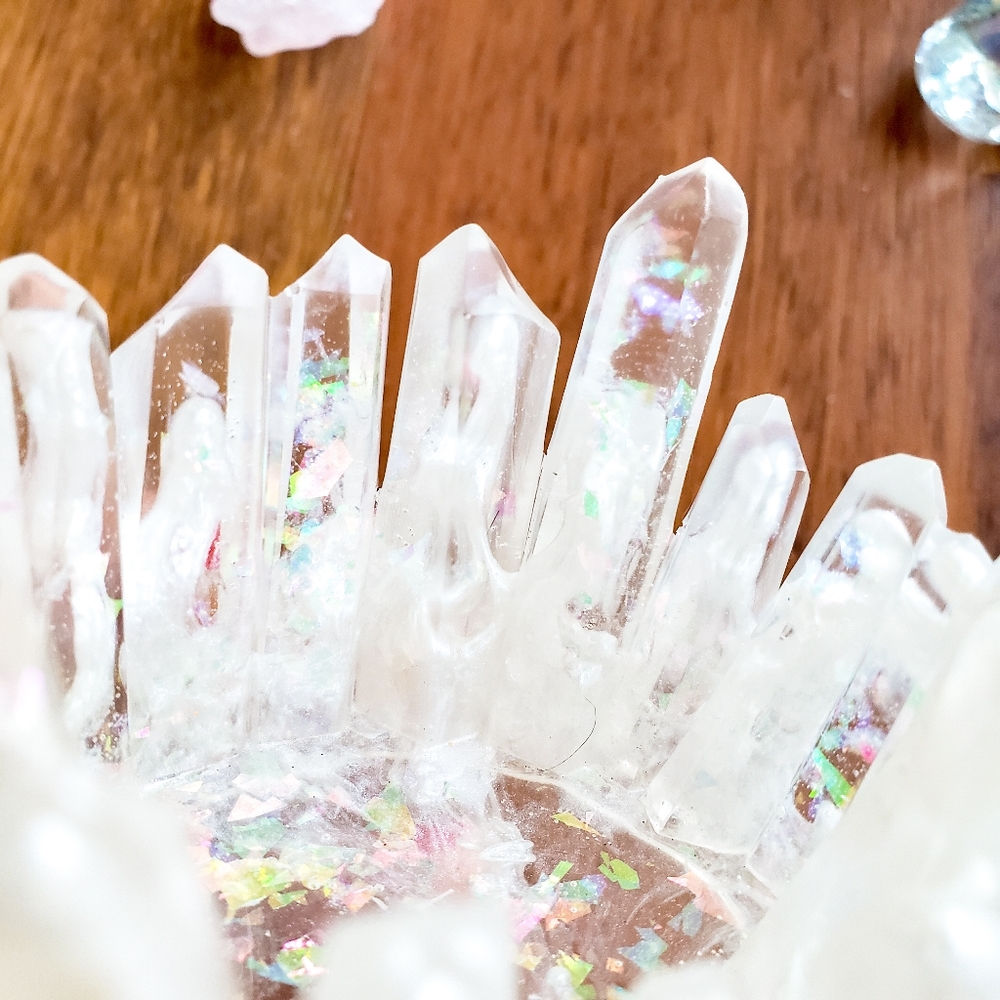 SOLD, Crystal Inspired Resin Tealight Candle Holder - Picture 6 of 13